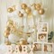 White and Gold Balloon Garland Arch Kit - Includes Gold Confetti Balloons for Baptism, Wedding, and Birthday Party Decoration